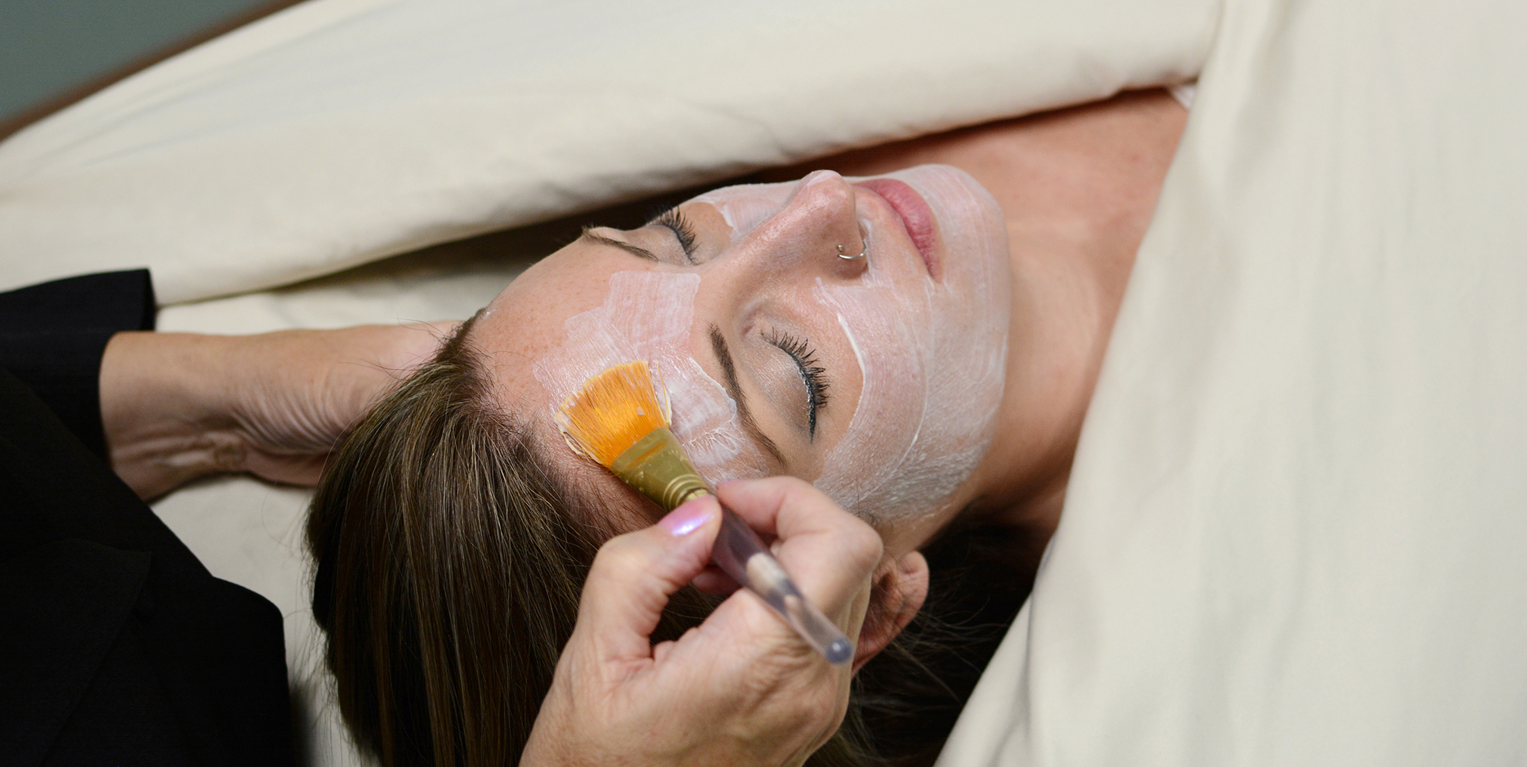 Facial treatment at Afterglow Providence